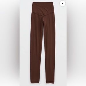 OFFLINE by aerie real me high waisted crossover legging (brown)